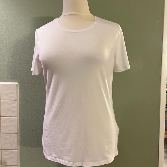 White Crew Neck T-Shirt - Picture 4 of 6